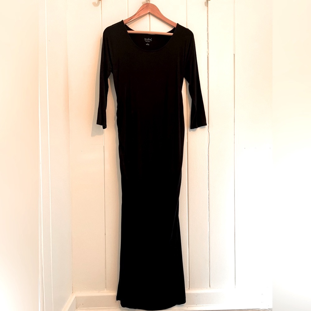 Isabel Maternity Maxi Dress w/ Side Slits